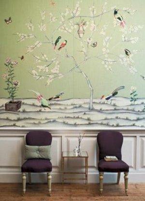 ZOFFANY SNOW BLOSSOM PANEL SMALL FABRIC